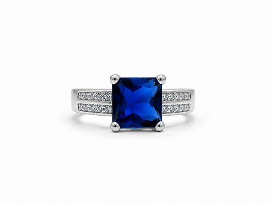 Elegant Ring Silver-Blue