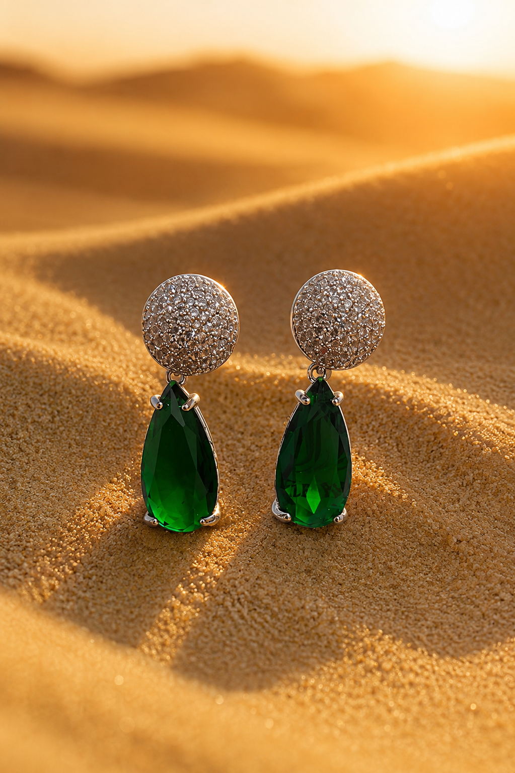 Green Leaf Earring 21k