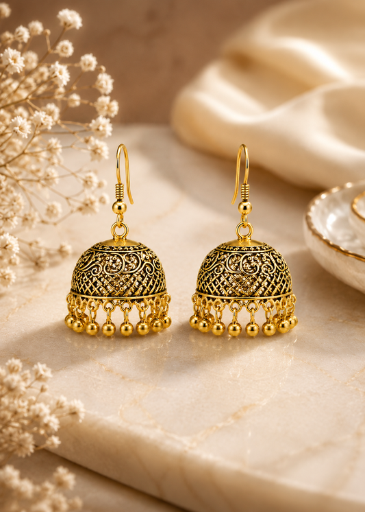 Golden Kashmiri Jhumka