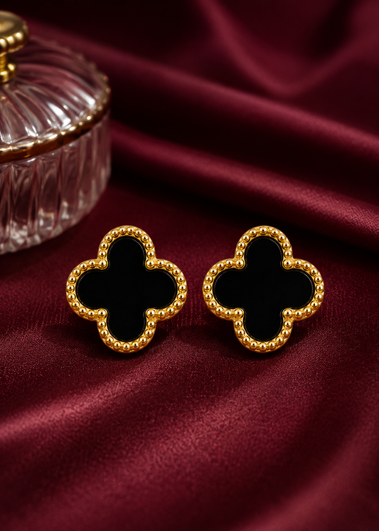 Black Clove Petal Studs