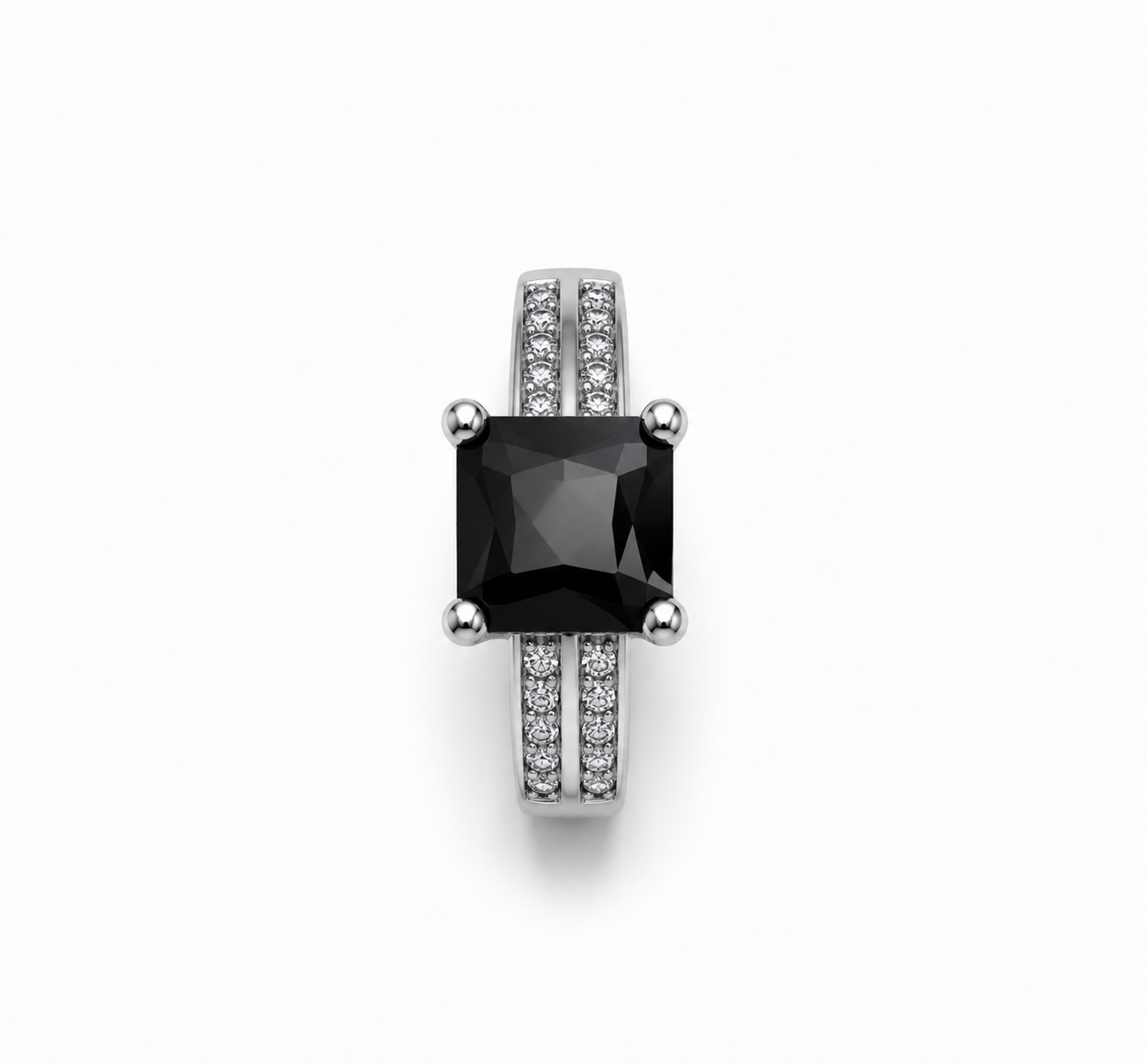 Elegant Ring Silver-Black
