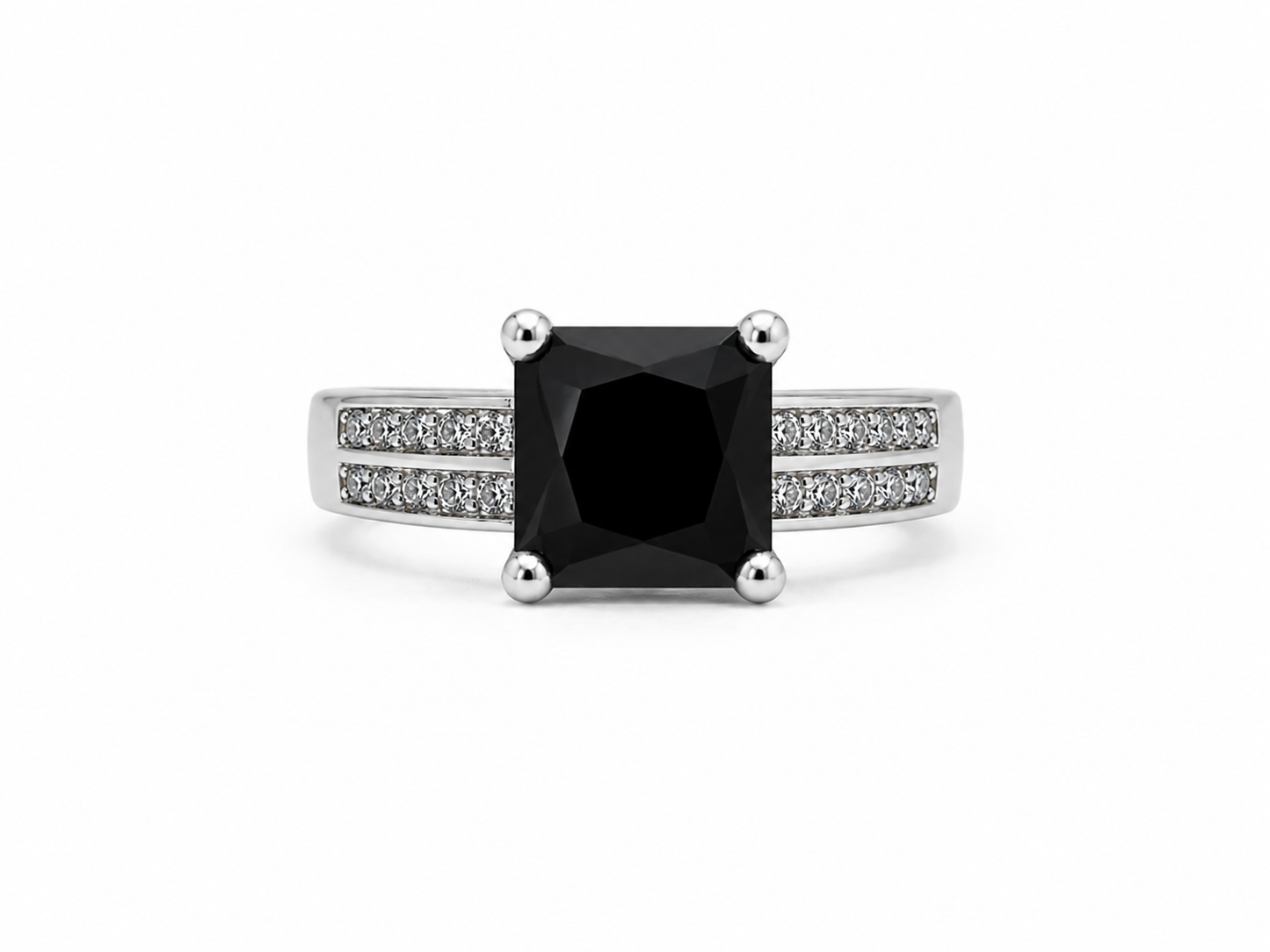 Elegant Ring Silver-Black