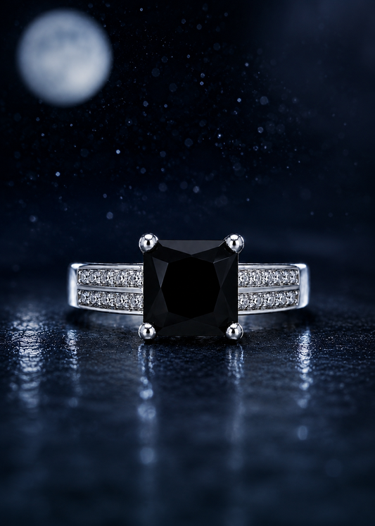Elegant Ring Silver-Black