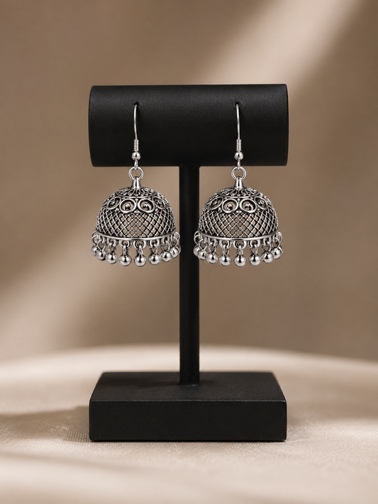 Silver Kashmiri Jhumka