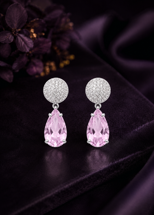 Baby Pink Leaf Earring 21k