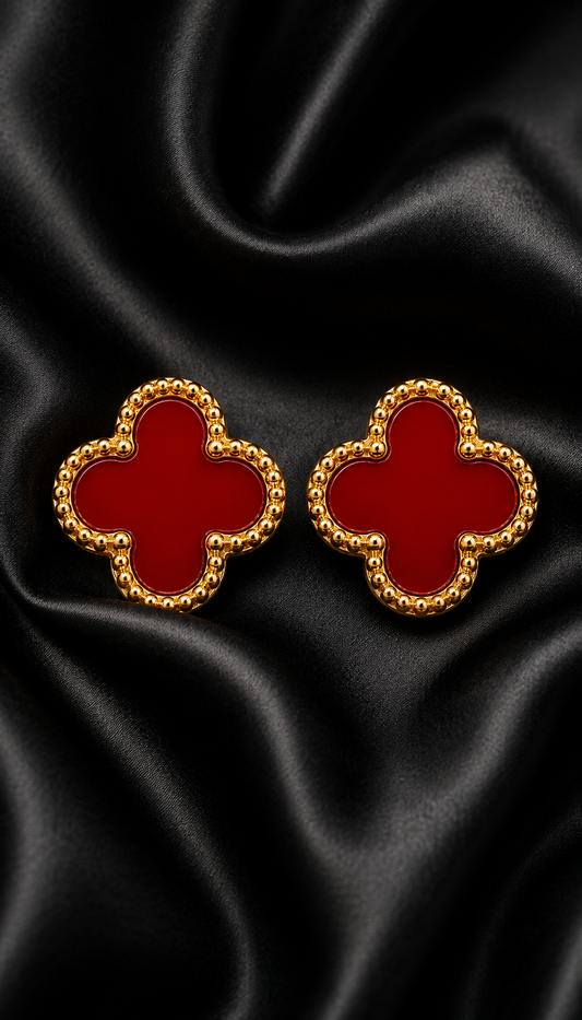Red Clove Petal Studs
