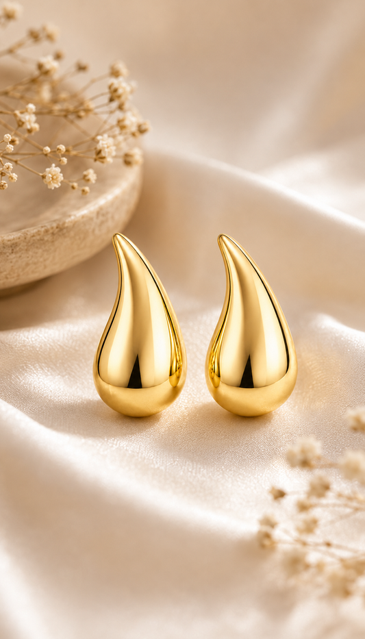 Golden Flame Studs