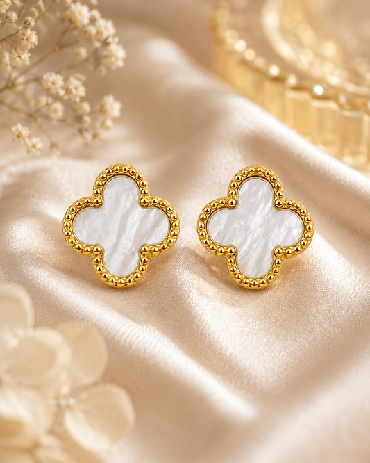 White Clove Petal Studs