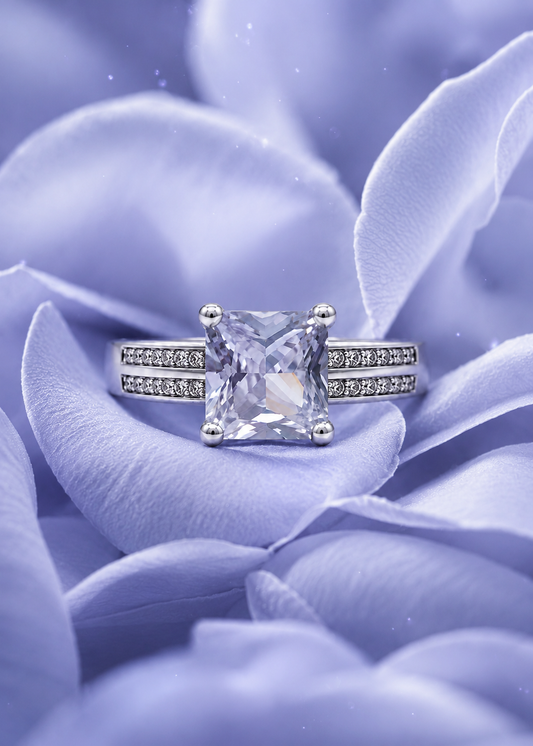 Elegant Ring Silver-Pearl white