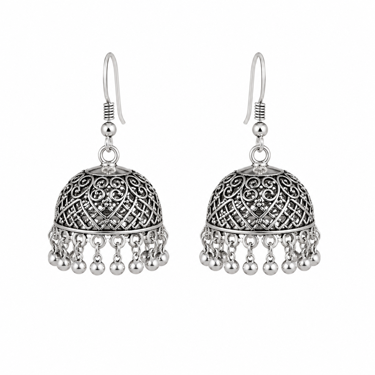 Silver Kashmiri Jhumka