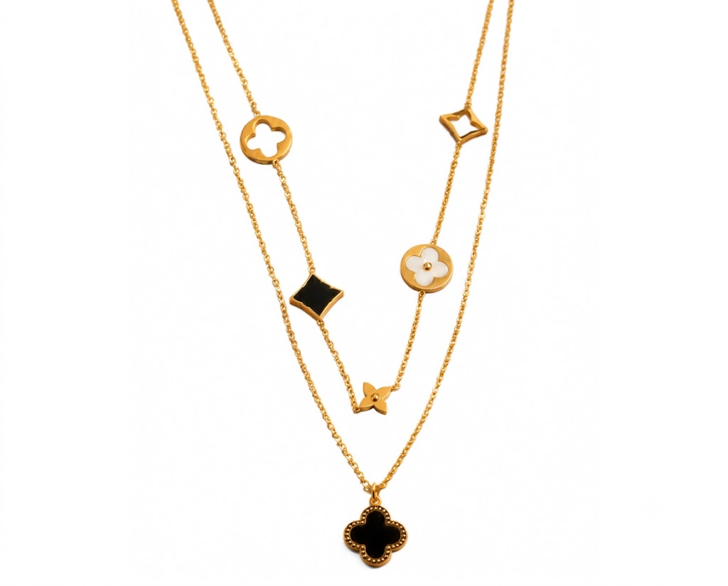 Double Chain Clove Necklace