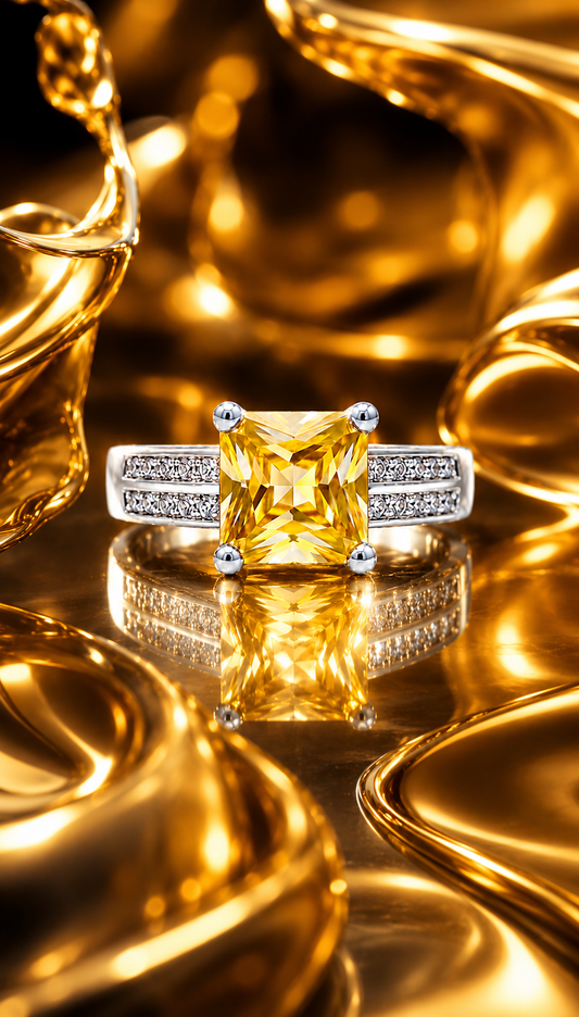 Elegant Ring Silver-Yellow